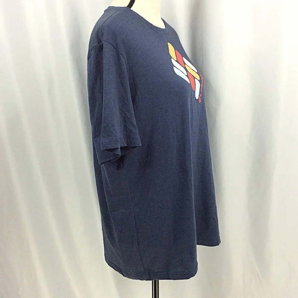 Columbia Womens Bluebird Day Relaxed Crew‎ Neck T-Shirt Size 1X Denim Blue SS